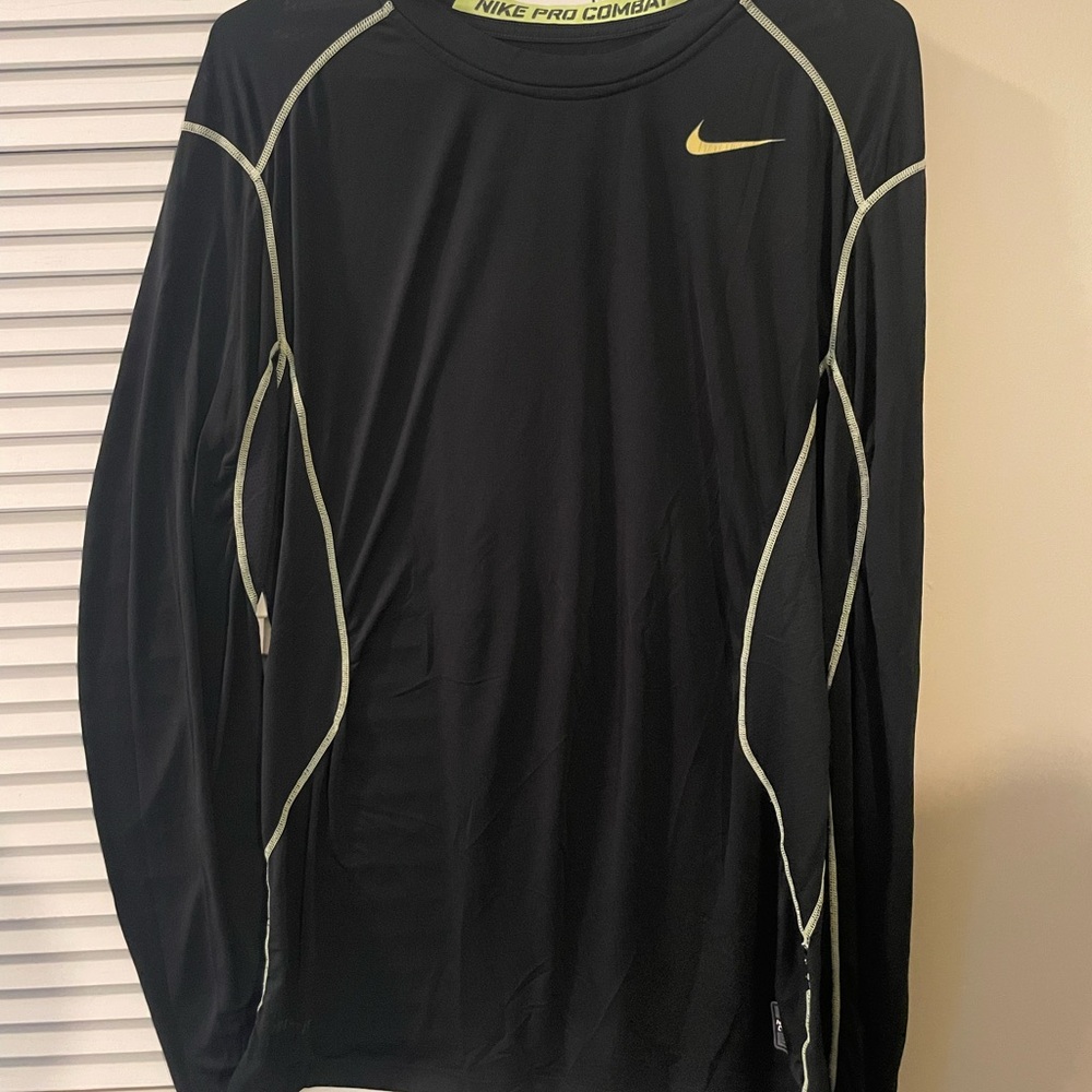 Nike Pro Combat Fitted Black Shirt